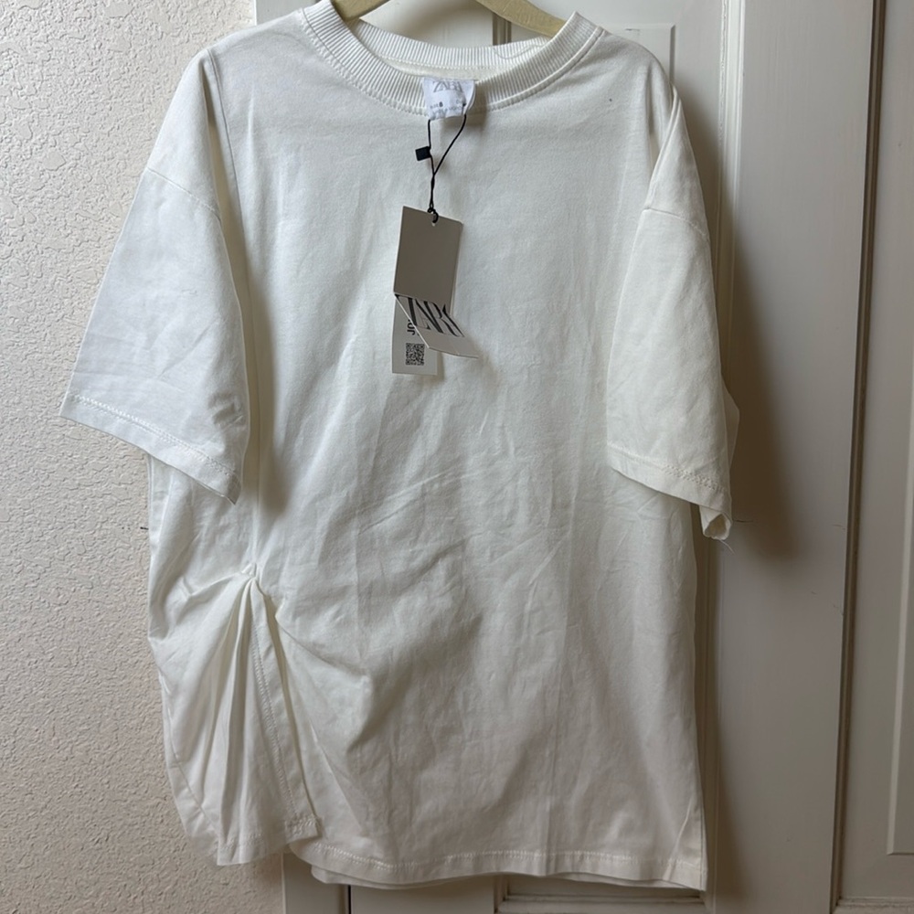Zara girls white tee brand new size 8